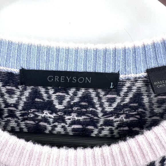 Greyson Pink Black Golf Club Wool Cashmere Golf Sweater Mens Large - Picture 5 of 6